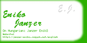 eniko janzer business card